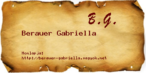 Berauer Gabriella névjegykártya